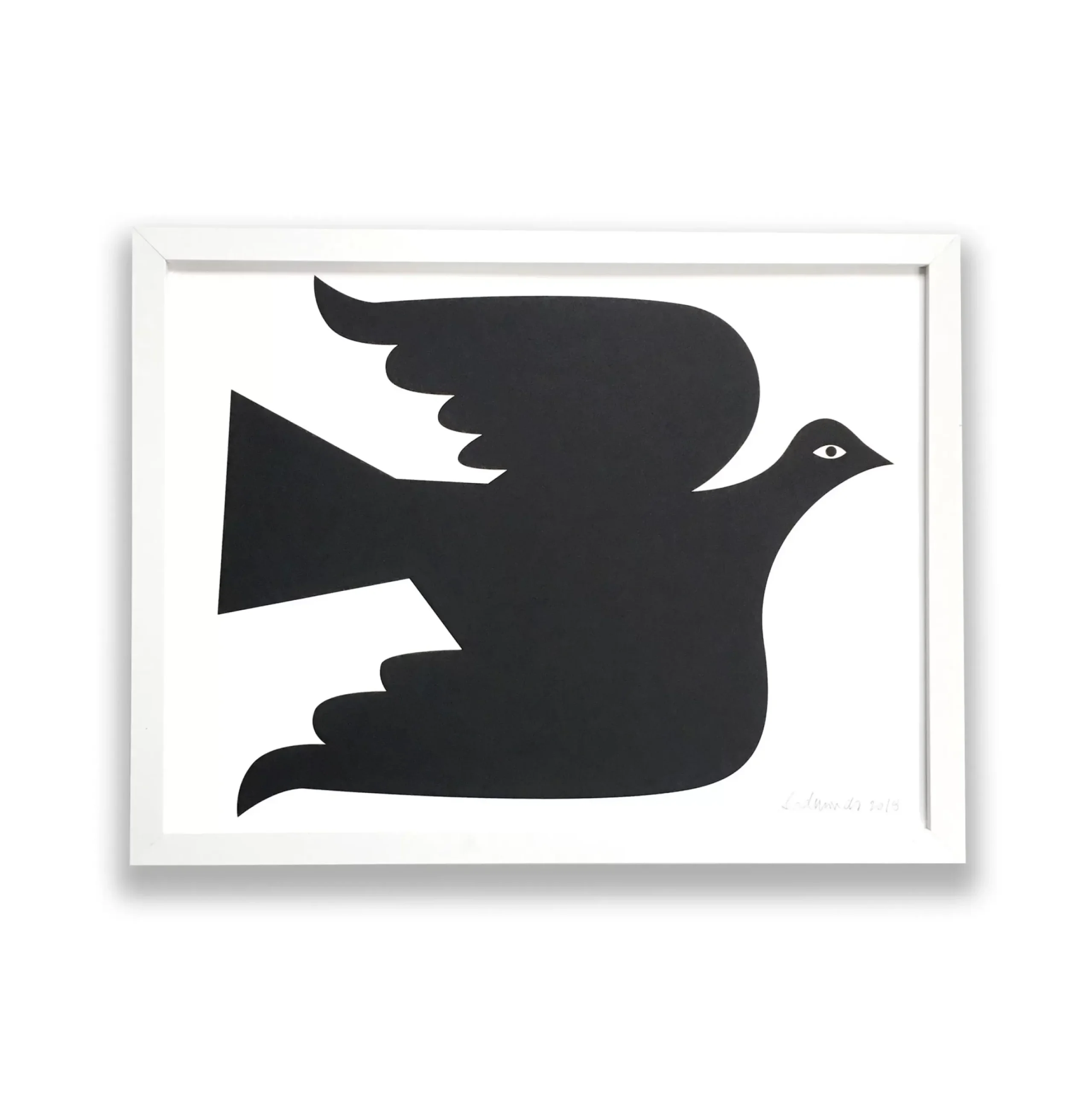 Clearance Art Print - Dove In Black Small