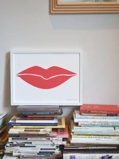 Online Art Print - Hot Lips - Classic Lipstick Red Small