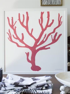 Cheap Art Print - Italian Red Coral Print - Sale! Square