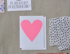 Clearance Baby Pink Heart Note Card Valentines