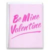 New Be Mine Valentine Note Card In Neon Pink And Blush Valentines
