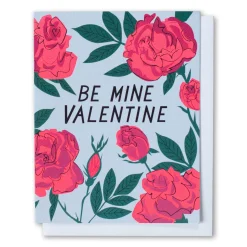 Fashion Be Mine Valentine Roses Notes Card Valentines