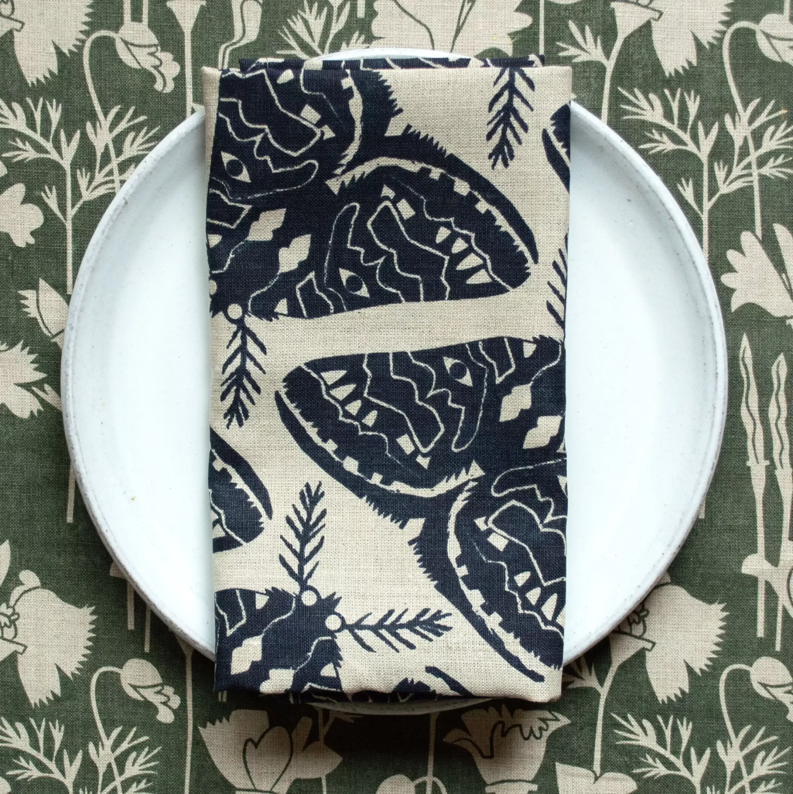 Online Black Moths Napkins Yardage