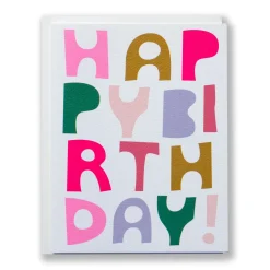 Shop Block Letter Birthday In The Happiest Of Colours Birthday
