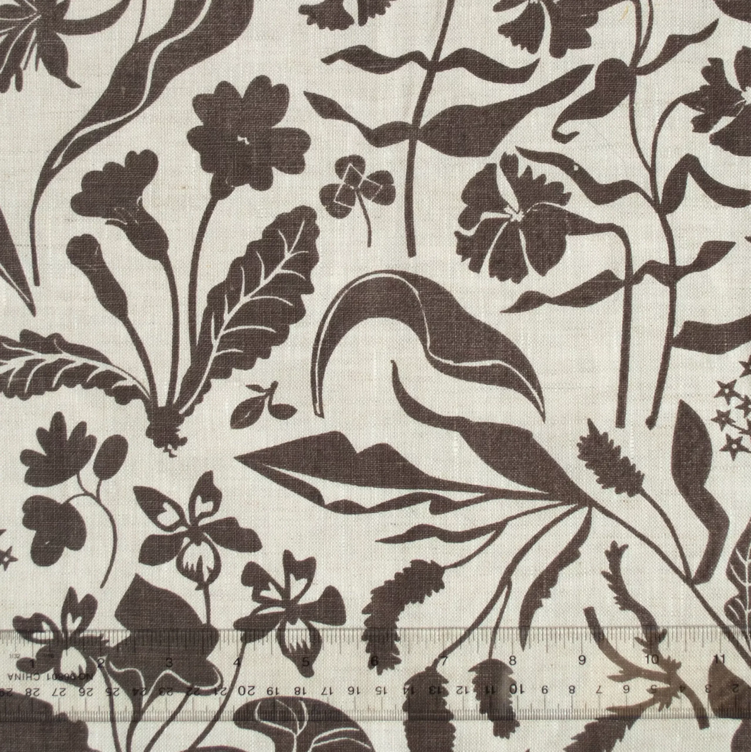 Online Chocolate Brown Wildflowers 100% Linen Pillow Cover Pillows