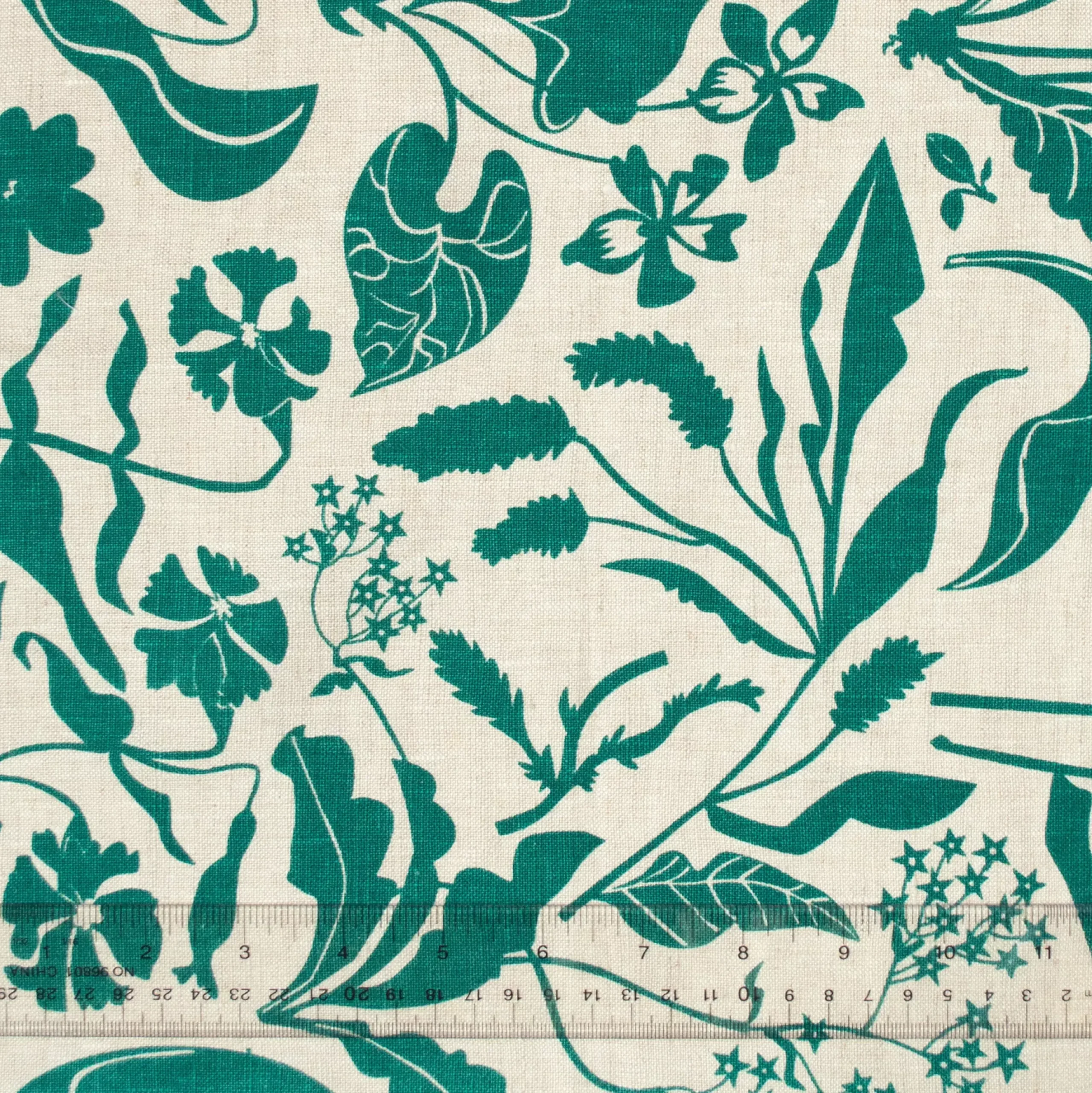 Clearance Emerald Green Wildflowers 100% Linen Pillow Cover Pillows