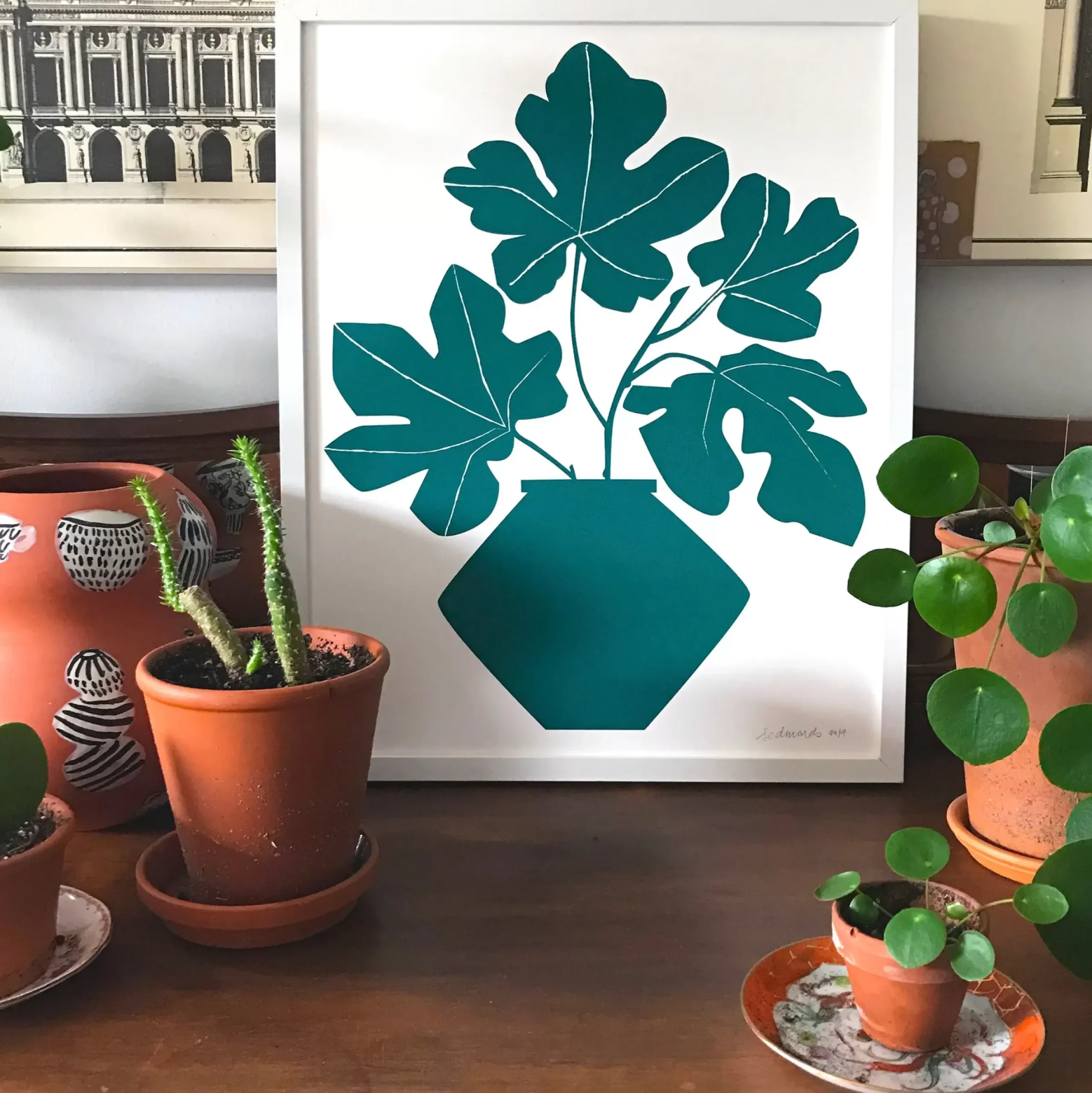 Discount Ficus Vase Screen Print Small
