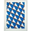 Hot Geometrics Chocolate And Neon Red And Cobalt Signed Screen Print Large