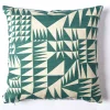 Shop Green Triangles Linen Pillow Cover Pillows