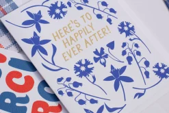 Hot Happily Ever After Foil And Floral Note Card Congratulations & Wedding
