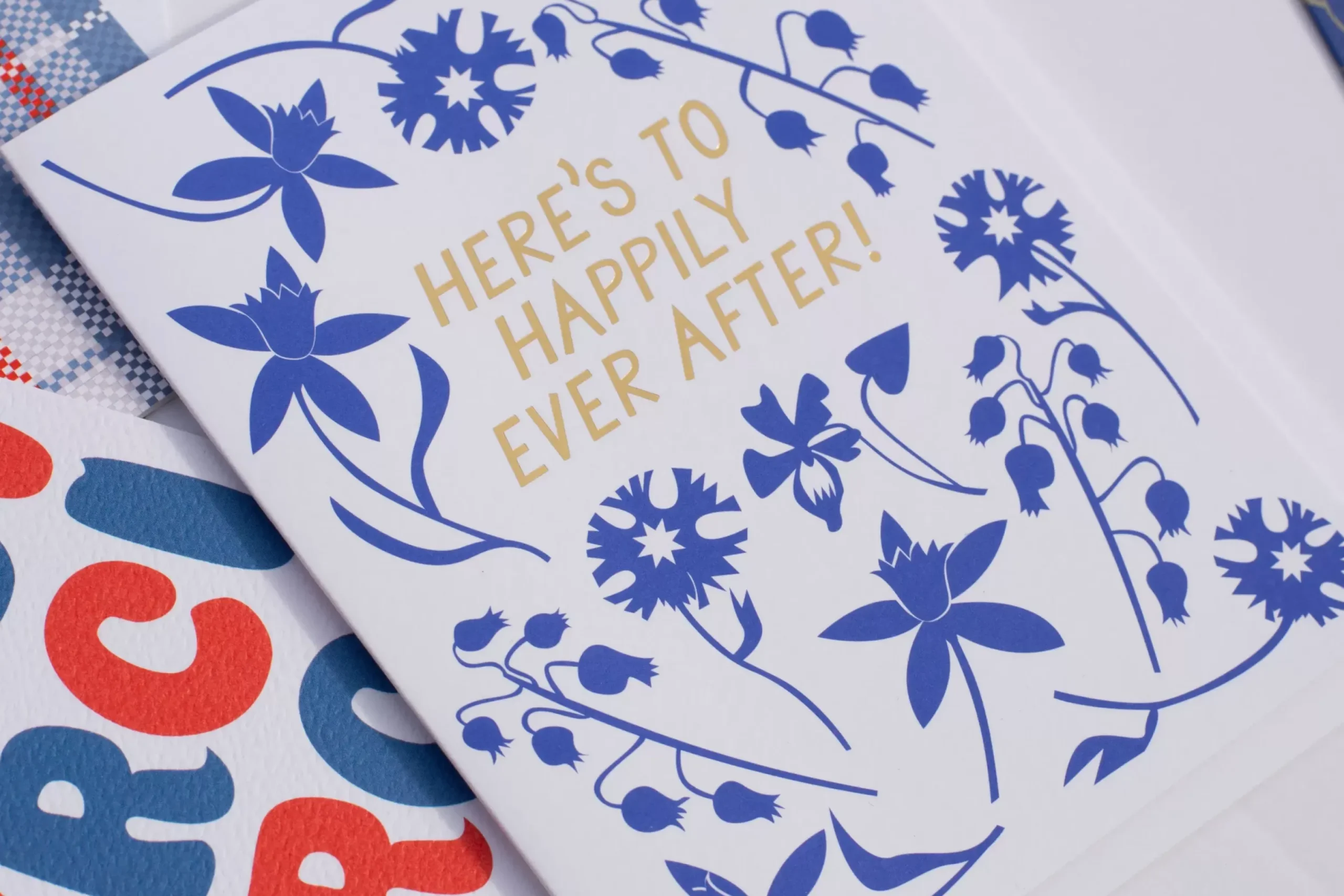 Hot Happily Ever After Foil And Floral Note Card Congratulations & Wedding