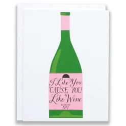 Clearance I Like You 'Cause You Like Wine Note Card Image Only (All Occasion)