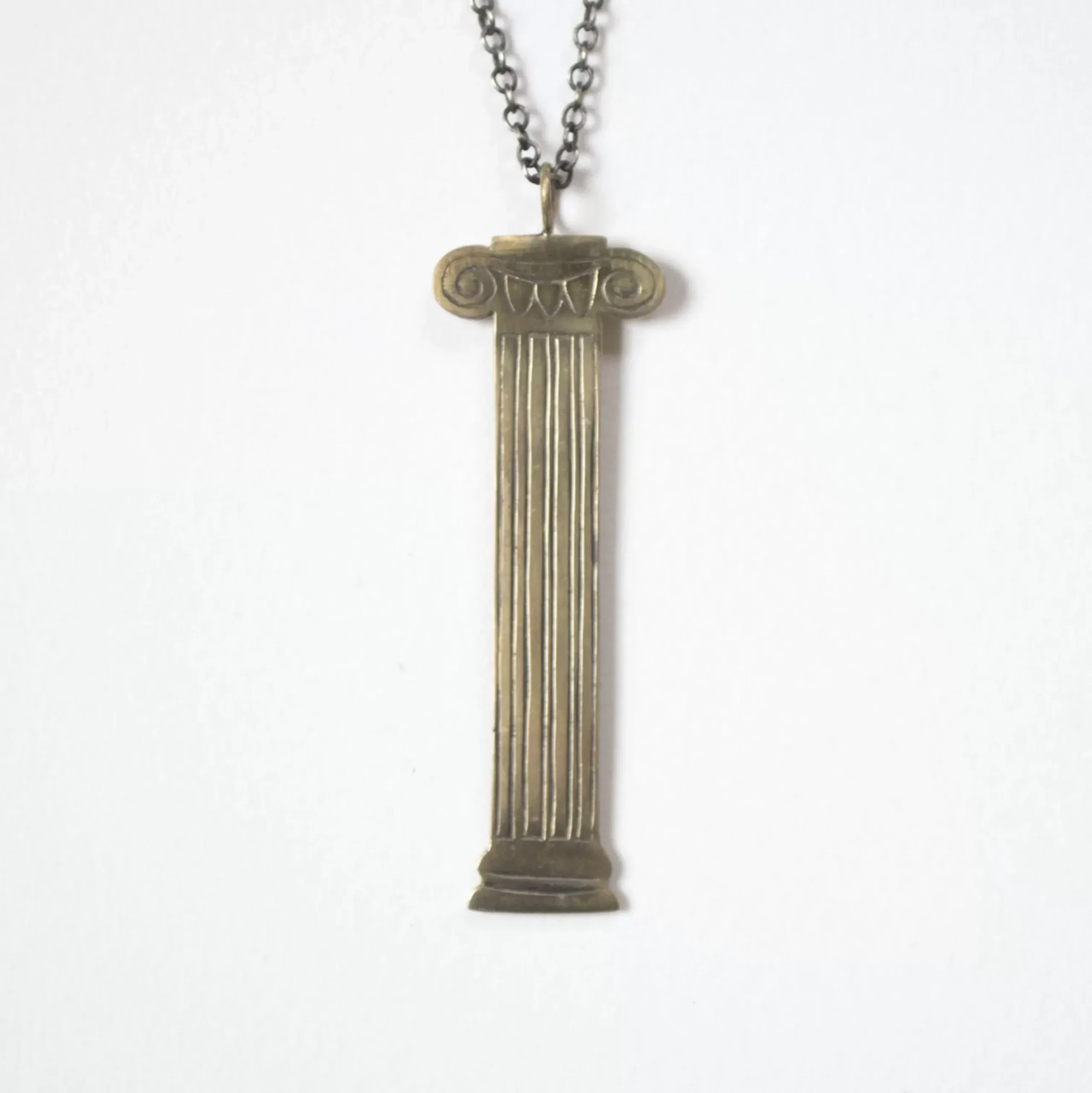 Store Ionic Column Necklace In Bronze Jewels