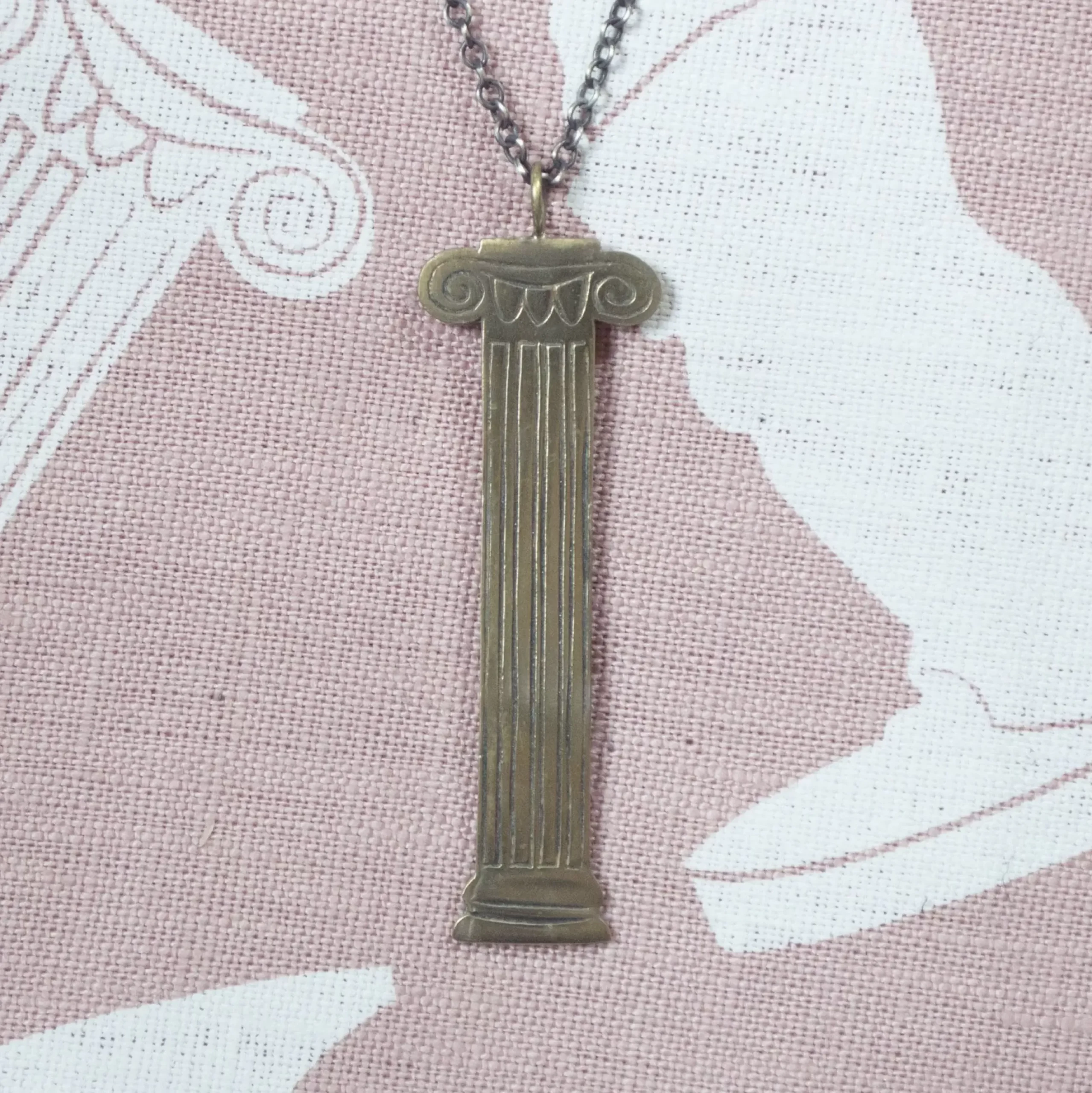 Store Ionic Column Necklace In Bronze Jewels