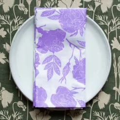 Fashion Khaki Poppies 100% Linen Tea Towel Yardage