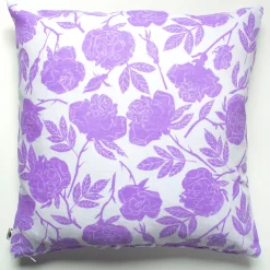 Fashion Lilac Wild Roses Linen Pillow Cover Pillows