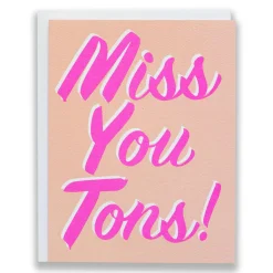 Outlet Miss You Tons - Note Card Friendship