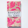Best Neon Pink Wildflowers Linen Tea Towel Tea Towels