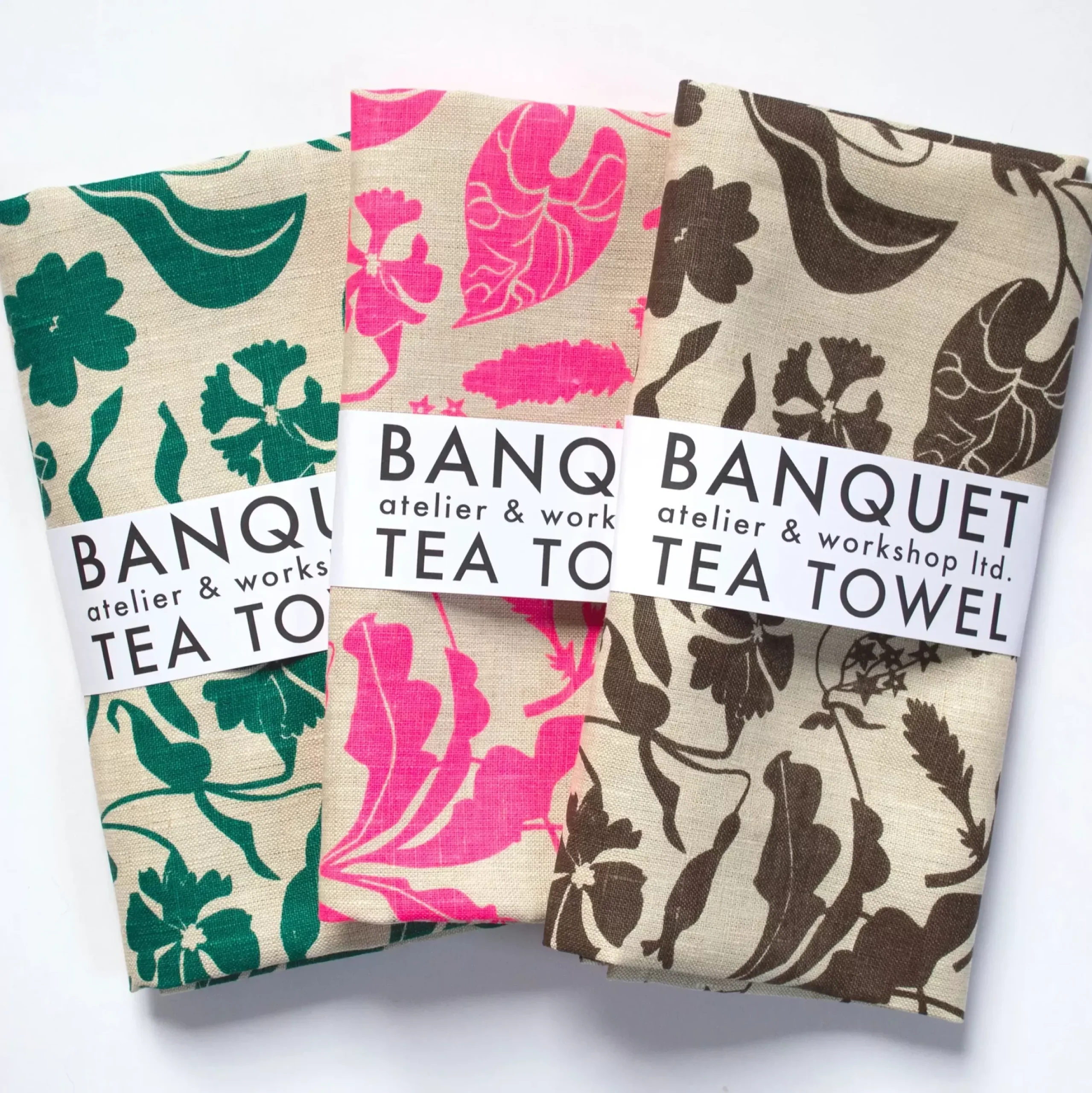 Best Neon Pink Wildflowers Linen Tea Towel Tea Towels