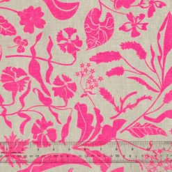 Best Neon Pink Wildflowers Linen Tea Towel Tea Towels