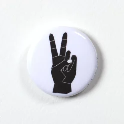 Clearance Peace Hand 1" Button Pins & Buttons