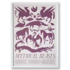 Best Print - Mythical Beasts Art Poster - Plum And Grey Science And Nature