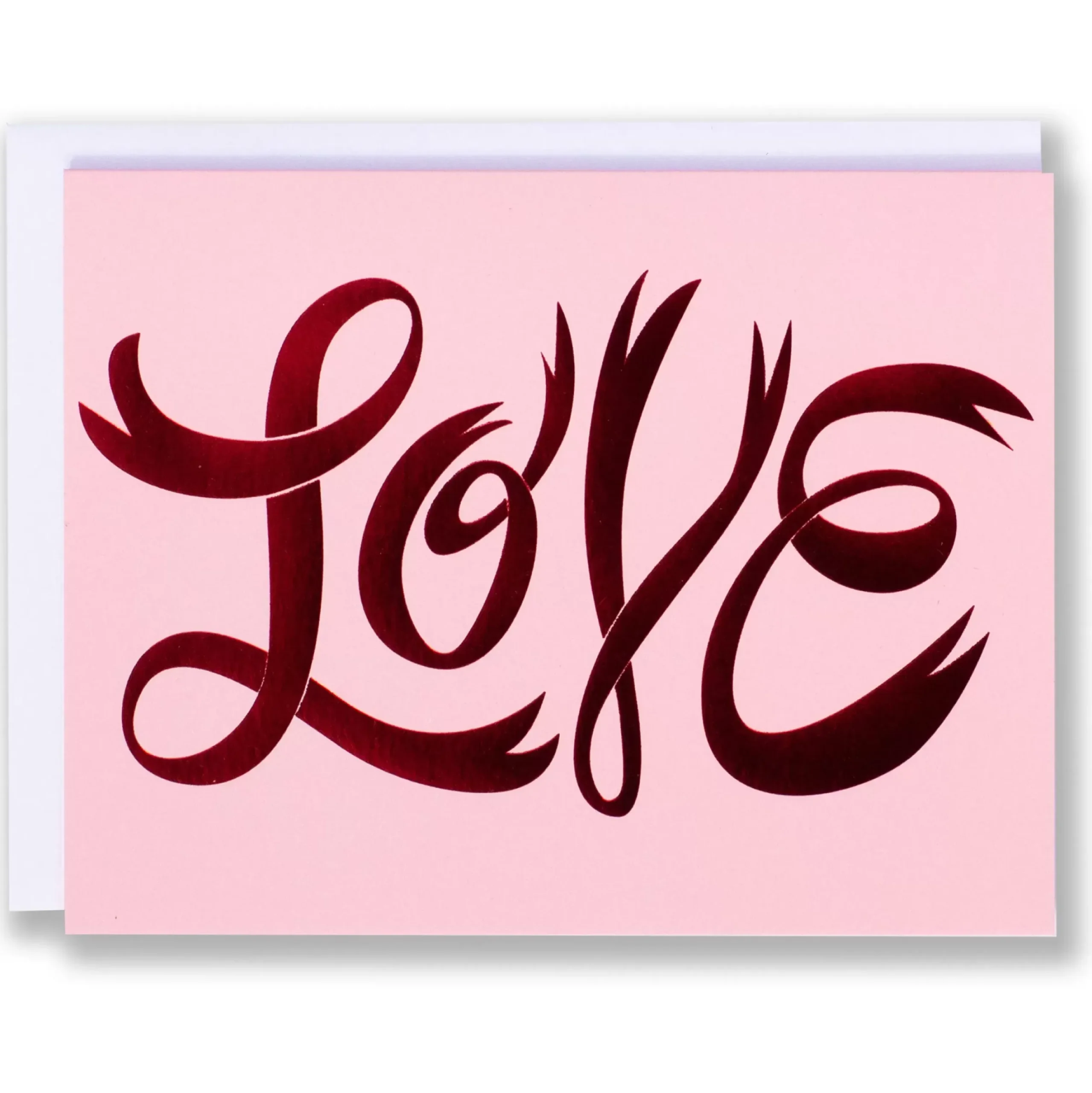Online Red Foil Love Card Thank You