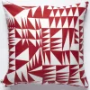 Clearance Red Triangles Linen Pillow Cover Pillows