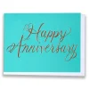 Fashion Rose Gold Foil Happy Anniversary Card Metallic Foils