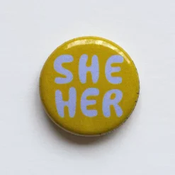 Cheap She/Her Pronoun Pin/Button Pins & Buttons