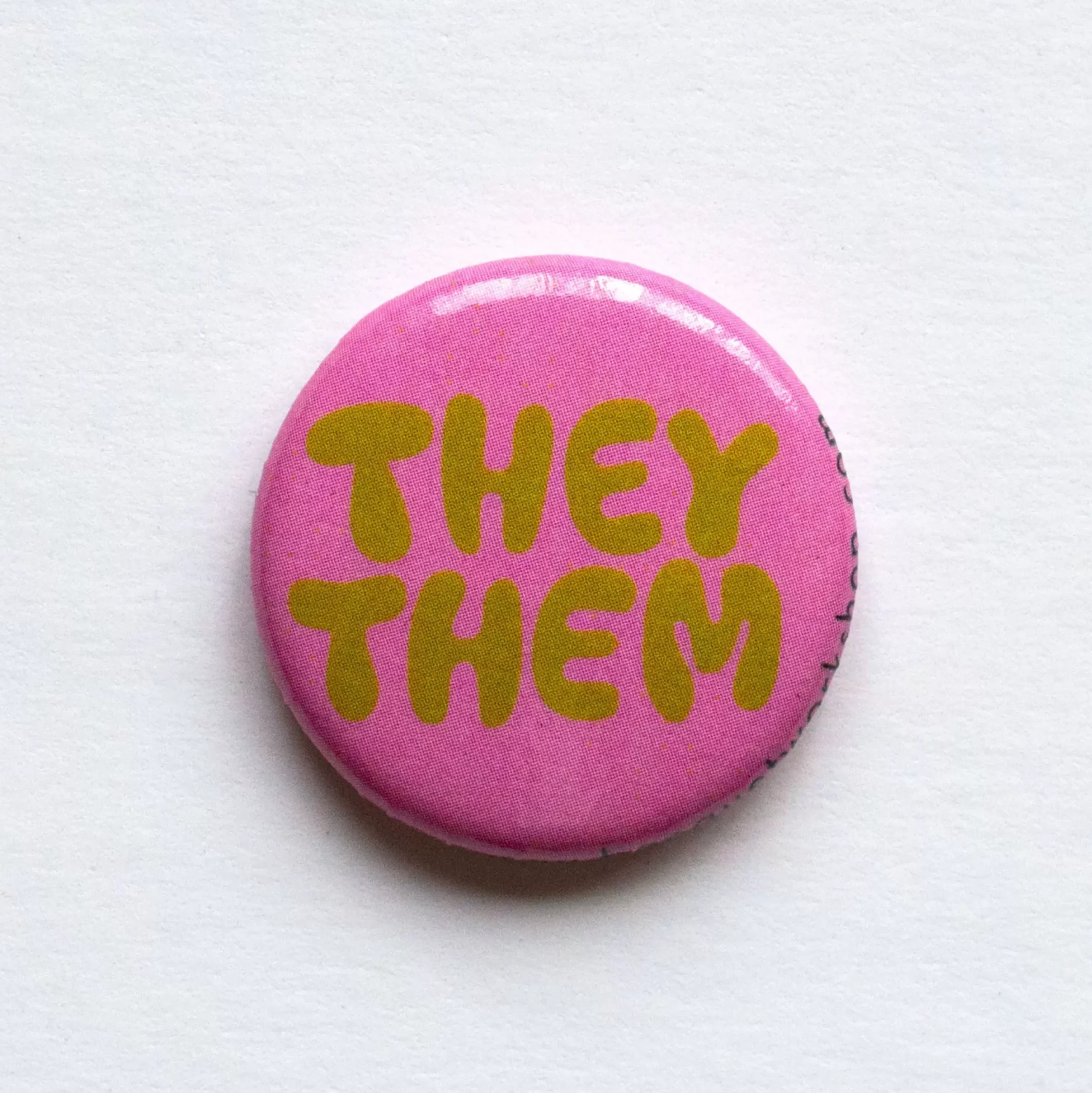 Cheap They/Them Pronoun 1" Button Pins & Buttons
