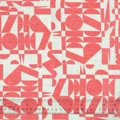 Online Tomato Red Geometrics Linen Napkins Napkins