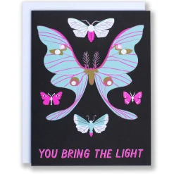 Outlet You Bring The Light Moth Card Humour & Love