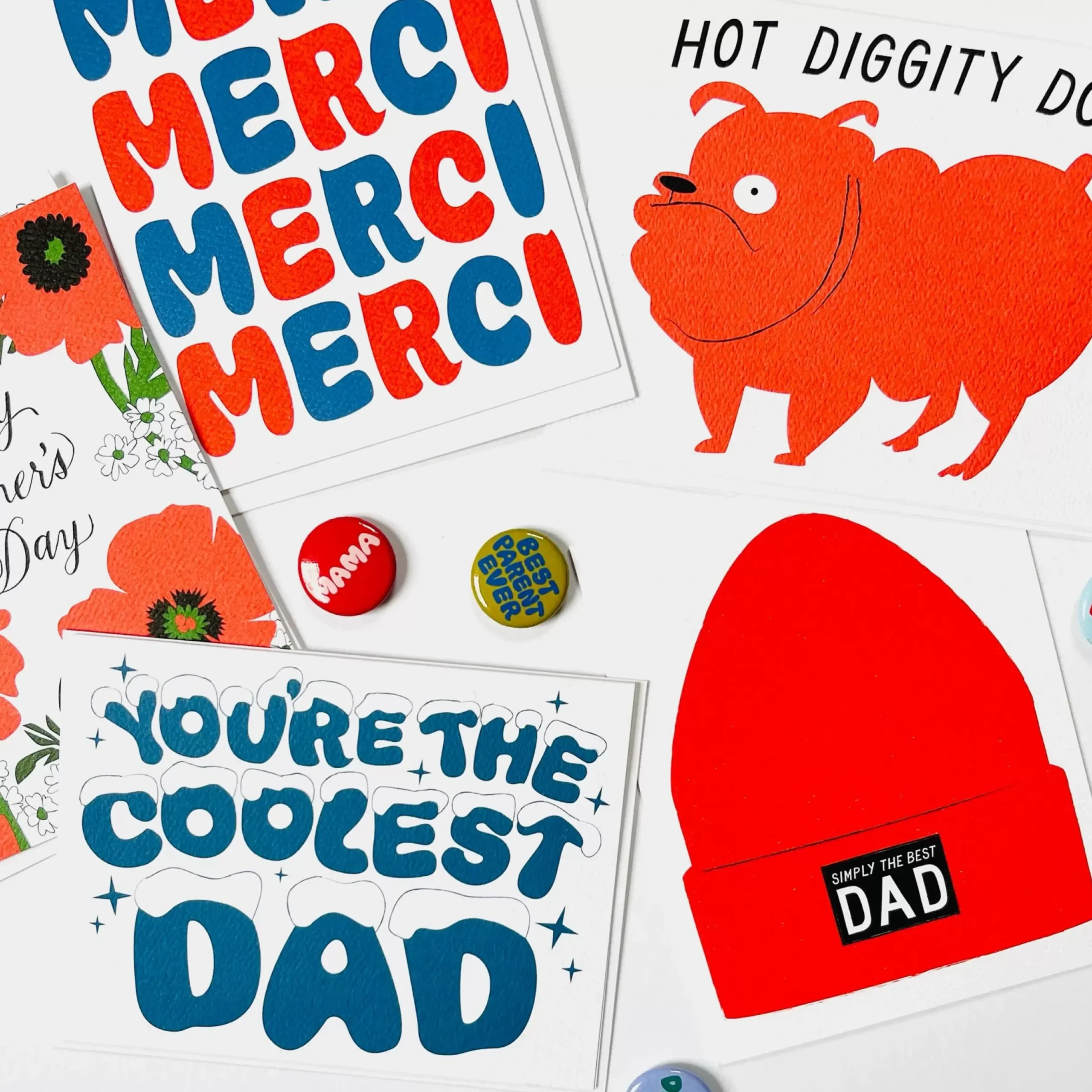 Hot You'Re The Coolest Dad - Note Card Dad & Mom