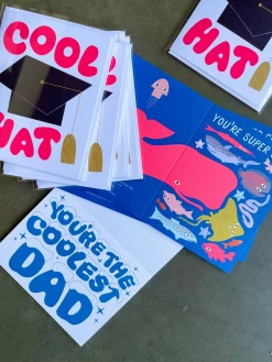 Hot You'Re The Coolest Dad - Note Card Dad & Mom